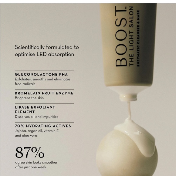 NIB the light salon boost Enzymatic Cleanser & Mask $48 insane deal - Picture 9 of 10